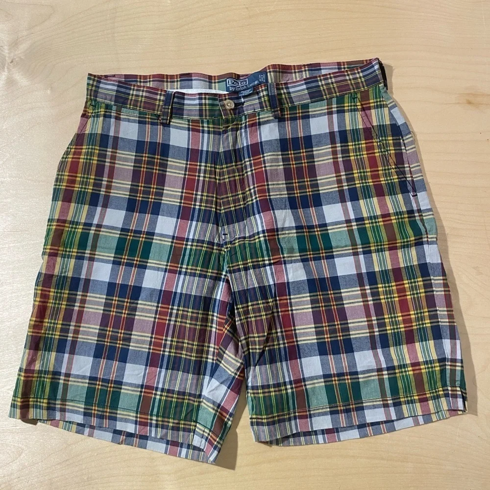 Polo by Ralph Lauren Men's Colorful Plaid Shorts 34 (OK)